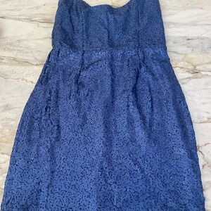 Elegant Blue Lace Dress